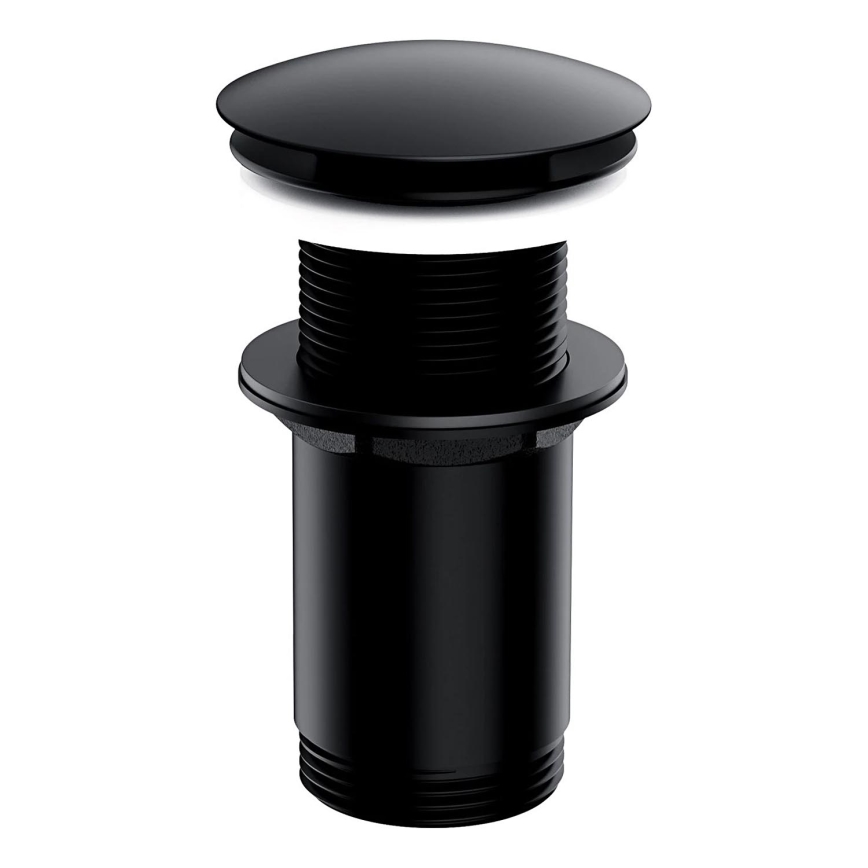 OMNIRES A716BL - Βαλβίδα νιπτήρος CLICK-CLACK διάμετρος 6,6 cm semi-ματ μαύρο