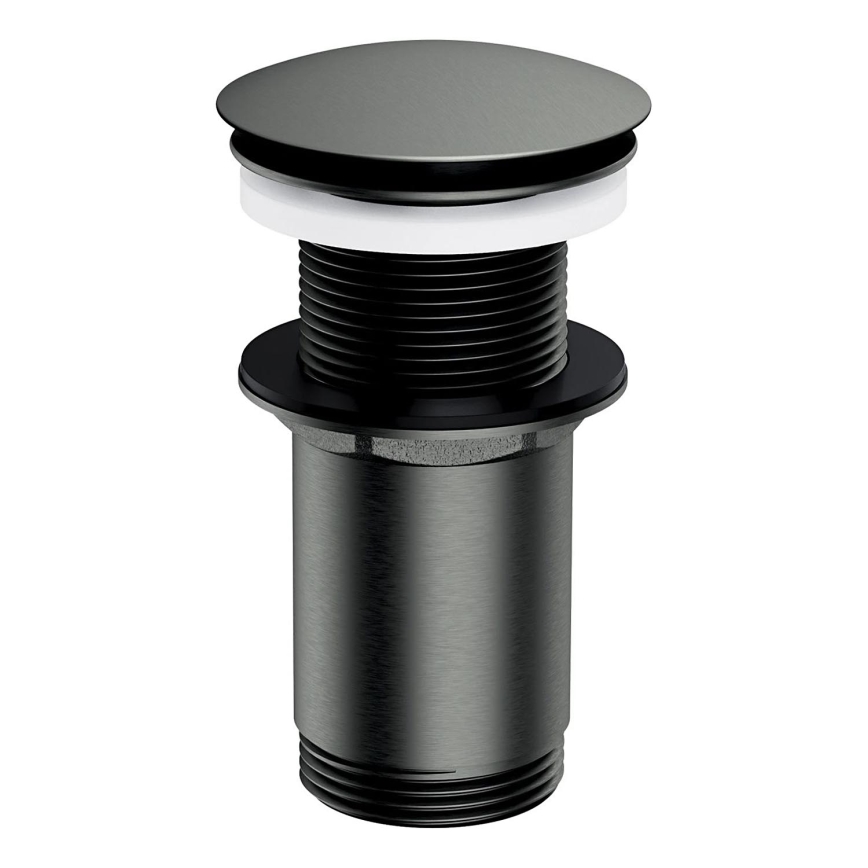 OMNIRES A716GR - Βαλβίδα νιπτήρος CLICK-CLACK διάμετρος 6,6 cm brushed γραφίτης