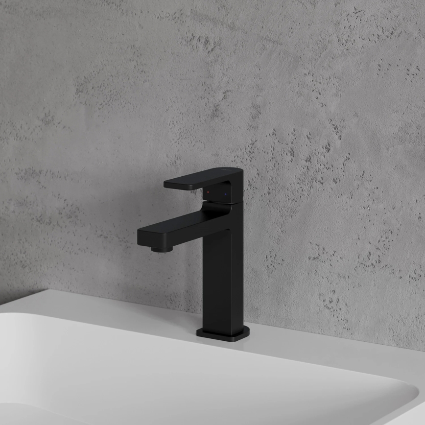 OMNIRES BA7810BL - Μπαταρία νιπτήρα BARETTI 17 cm ματ μαύρη