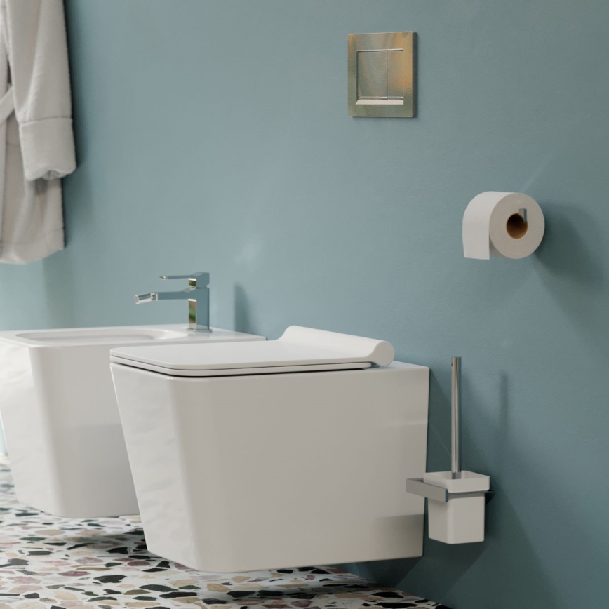 OMNIRES BOSTONDEBP - Καπάκι λεκάνης SoftClose BOSTON duroplast/γυαλιστερό λευκό