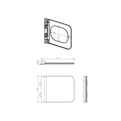OMNIRES BOSTONDEBP - Καπάκι λεκάνης SoftClose BOSTON duroplast/γυαλιστερό λευκό