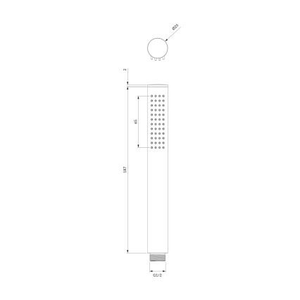OMNIRES CONTOUR-RCR - Τηλέφωνο ντους CONTOUR γυαλιστερό χρώμιο