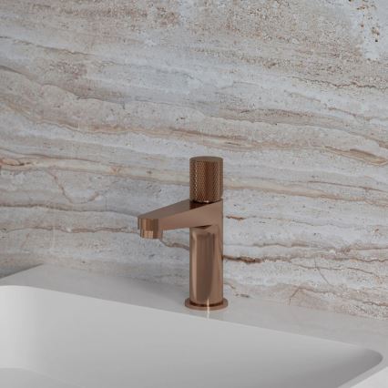 OMNIRES CT8010CPB - Μπαταρία νιπτήρα CONTOUR 16,6 cm με φινίρισμα βουρτσισμένου χαλκού