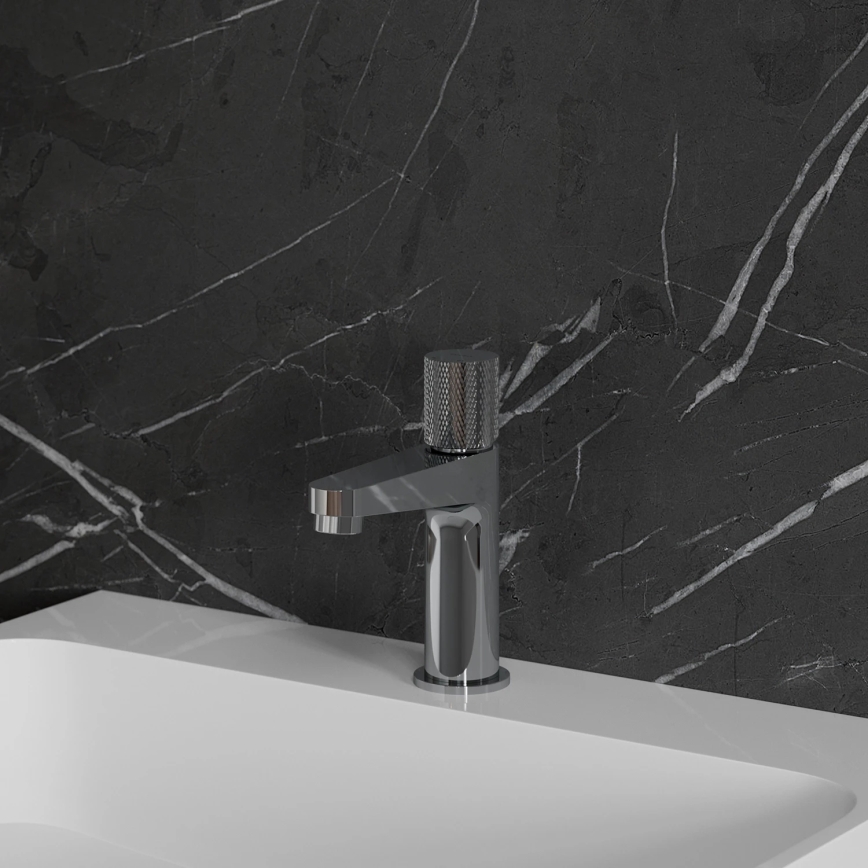 OMNIRES CT8010CR - Μπαταρία νιπτήρος CONTOUR 16,6 cm γυαλιστερό χρώμιο