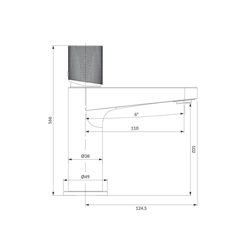 OMNIRES CT8010CR - Μπαταρία νιπτήρος CONTOUR 16,6 cm γυαλιστερό χρώμιο