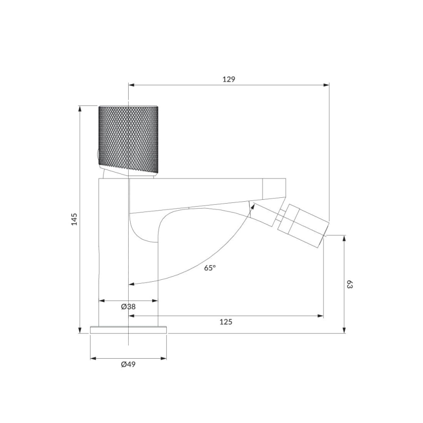 OMNIRES CT8020CR - Μπαταρία μπιντέ CONTOUR 14,5 cm γυαλιστερό χρώμιο