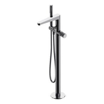 OMNIRES CT8033CR - Ελεύθερη μπανιέρα με σετ μπαταρίας CONTOUR σε γυαλιστερό χρώμιο