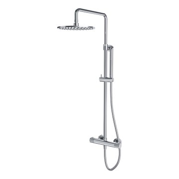 OMNIRES CT8044CR - Σετ ντους με θερμοστατική μπαταρία CONTOUR σε γυαλιστερό χρώμιο