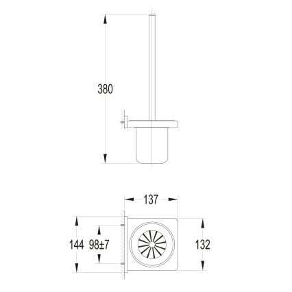 OMNIRES DA70620BL - Πιγκάλ μπάνιου DARLING semi-ματ μαύρο