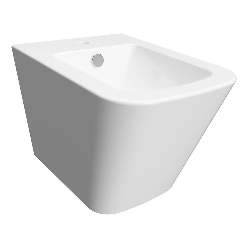 OMNIRES FONTANABIBP - Επιτοίχιο μπιντέ FONTANA, κεραμικό, γυαλιστερό λευκό