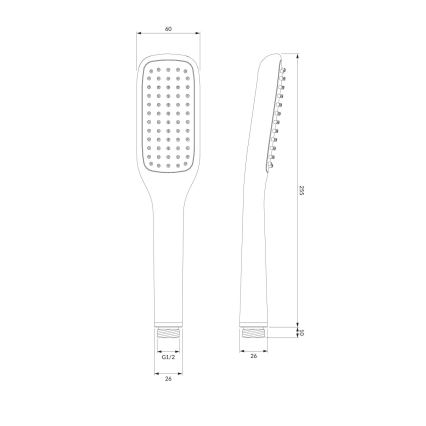 OMNIRES HUDSONX-PCR - Σετ ντους HUDSONX γυαλιστερό χρώμιο