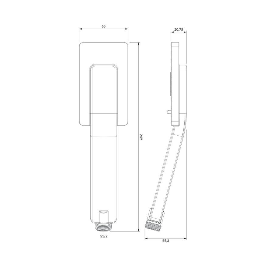 OMNIRES JIMJIM-RCR - Χειρολαβή ντους JIMJIM σε γυαλιστερό χρώμιο