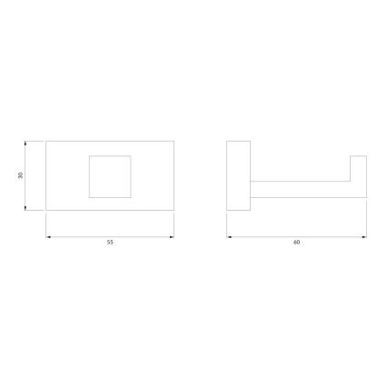 OMNIRES LU30110CR - Άγκιστρο τοίχου LUGANO γυαλιστερό χρώμιο