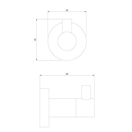 OMNIRES MP60110CR - Άγκιστρο τοίχου MODERN PROJECT γυαλιστερό χρώμιο