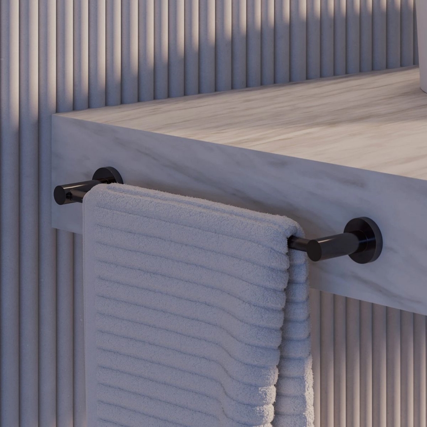 OMNIRES MP60214AT - Επιτοίχια πετσετοθήκη MODERN PROJECT 40 cm ματ μαύρο