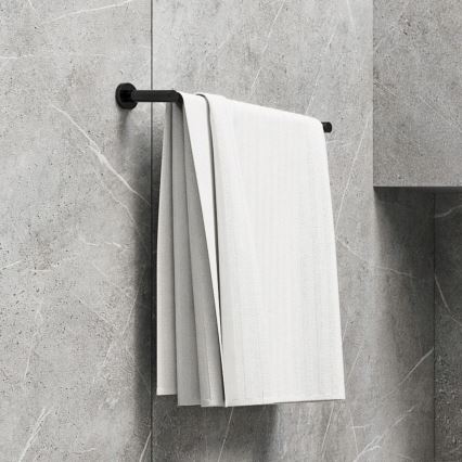 OMNIRES MP60214BL - Επιτοίχια πετσετοθήκη MODERN PROJECT 40 cm ματ μαύρο