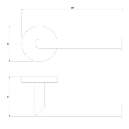 OMNIRES MP60510BL - Χαρτοθήκη MODERN PROJECT ματ μαύρο