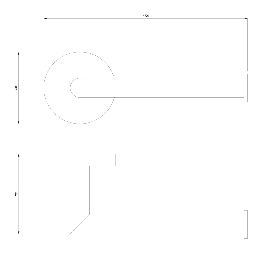 OMNIRES MP60510BL - Χαρτοθήκη MODERN PROJECT ματ μαύρο