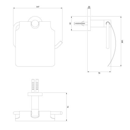 OMNIRES MP60520CR - Χαρτοθήκη MODERN PROJECT γυαλιστερό χρώμιο
