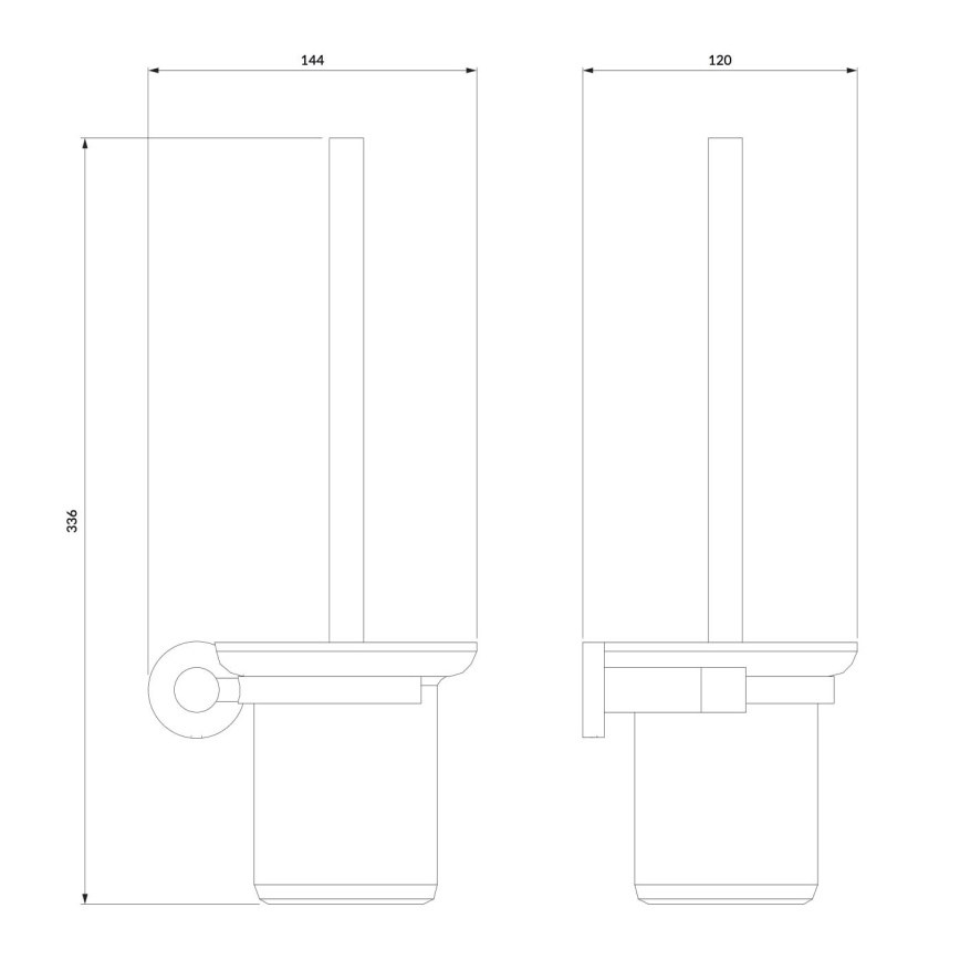 OMNIRES MP60620BL - Πιγκάλ μπάνιου MODERN PROJECT ματ μαύρο