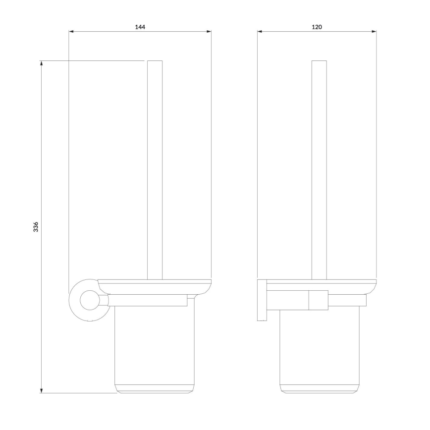 OMNIRES MP60620CR - Πιγκάλ μπάνιου MODERN PROJECT γυαλιστερό χρώμιο