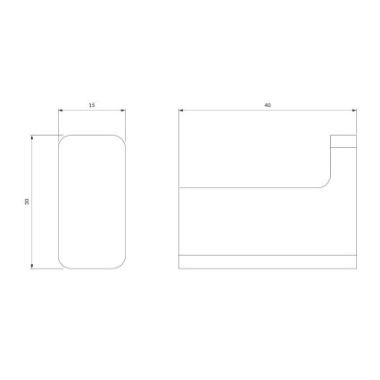 OMNIRES NL80110CR - Άγκιστρο τοίχου NELSON γυαλιστερό χρώμιο