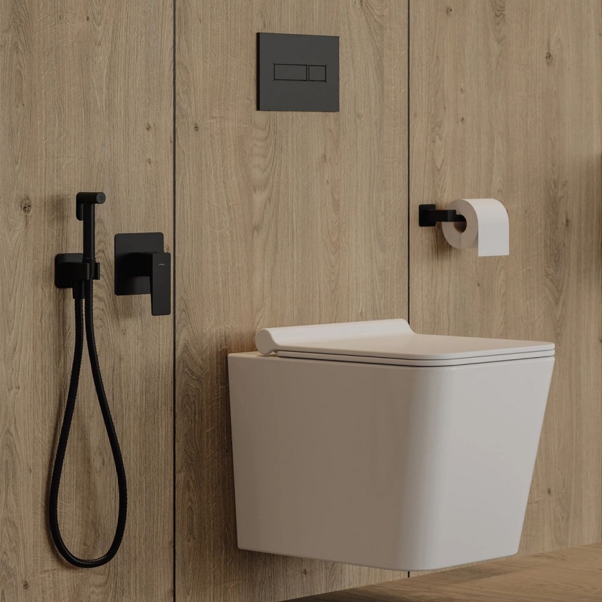 OMNIRES NL80510BL - Χαρτοθήκη NELSON ματ μαύρο