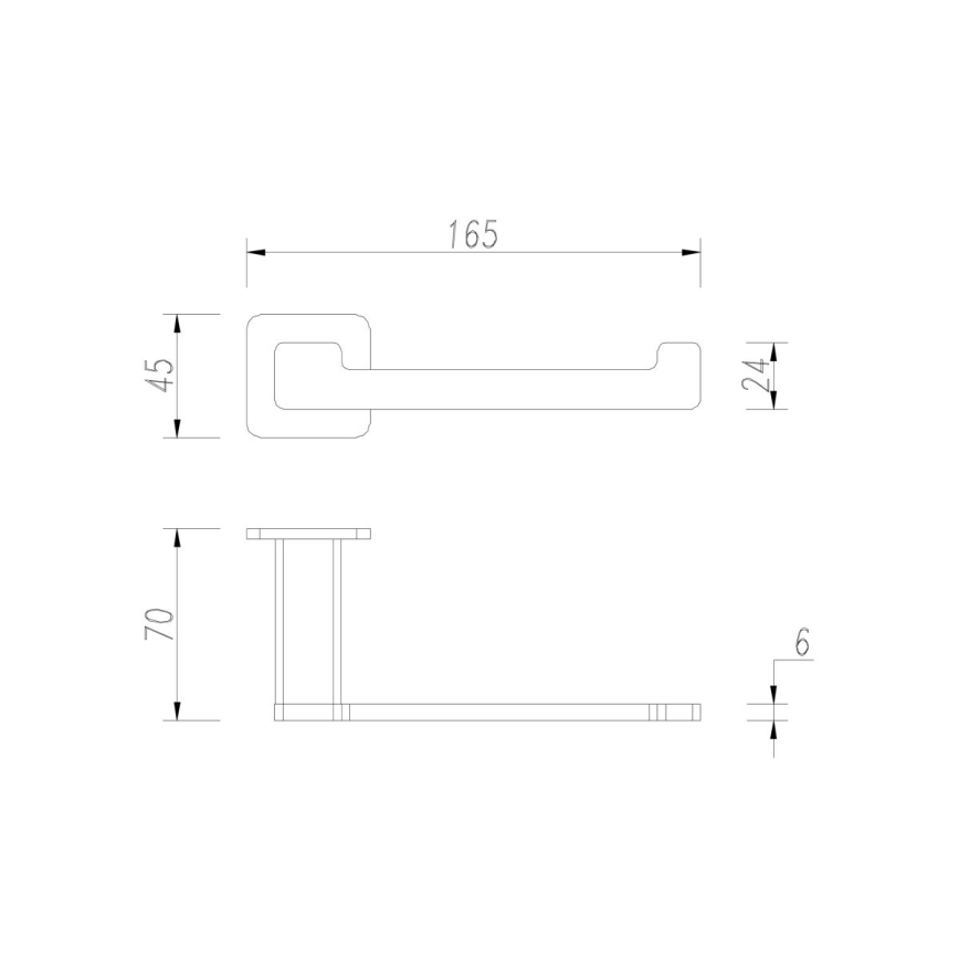 OMNIRES NL80510BL - Χαρτοθήκη NELSON ματ μαύρο