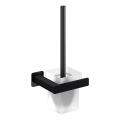 OMNIRES NL80620BL - Επιτοίχια βούρτσα τουαλέτας NELSON ματ μαύρη