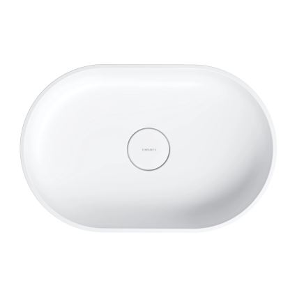 OMNIRES OVOUNBM - Επιτραπέζιος νιπτήρας OVO 55x36 cm από δολομίτη, ματ λευκό