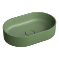 OMNIRES OVOUNOL - Νιπτήρας για πάγκο OVO 55x36 cm δολόμιτης/ματ ελιάς