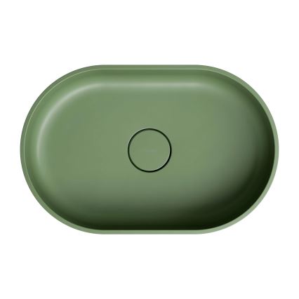 OMNIRES OVOUNOL - Νιπτήρας μπάνιου OVO 55x36 cm δολομίτης/ματ λαδί