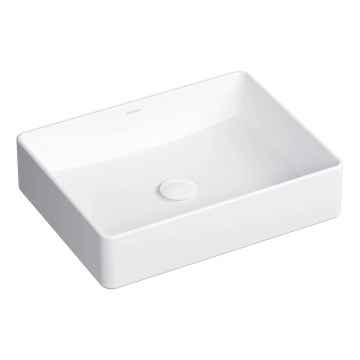 OMNIRES PASADENA470BP - Νιπτήρας επιτραπέζιος PASADENA 47x36 cm, κεραμικός σε γυαλιστερό λευκό