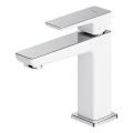 OMNIRES PM7410CRB - Μπαταρία νιπτήρα PARMA 15 εκ. γυαλιστερό χρώμιο/λευκό