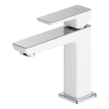 OMNIRES PM7410CRB - Μπαταρία νιπτήρα PARMA 15 εκ. γυαλιστερό χρώμιο/λευκό