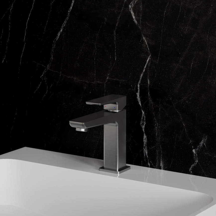 OMNIRES PM7410IN - Μπαταρία νιπτήρα PARMA 15 cm βουρτσισμένο νικέλιο