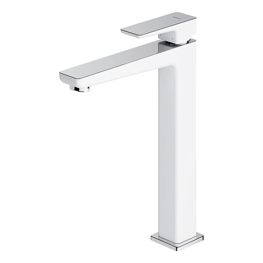 OMNIRES PM7412CRB - Μπαταρία νιπτήρος PARMA 27,3 cm γυαλιστερό χρώμιο/λευκό