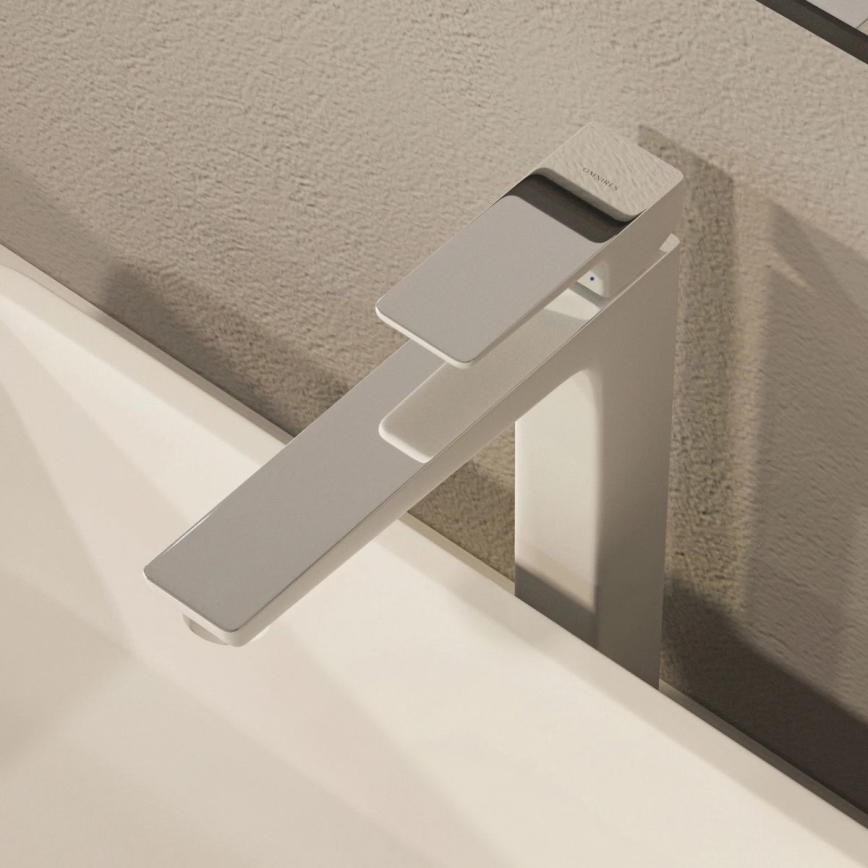 OMNIRES PM7412CRB - Μπαταρία νιπτήρος PARMA 27,3 cm γυαλιστερό χρώμιο/λευκό
