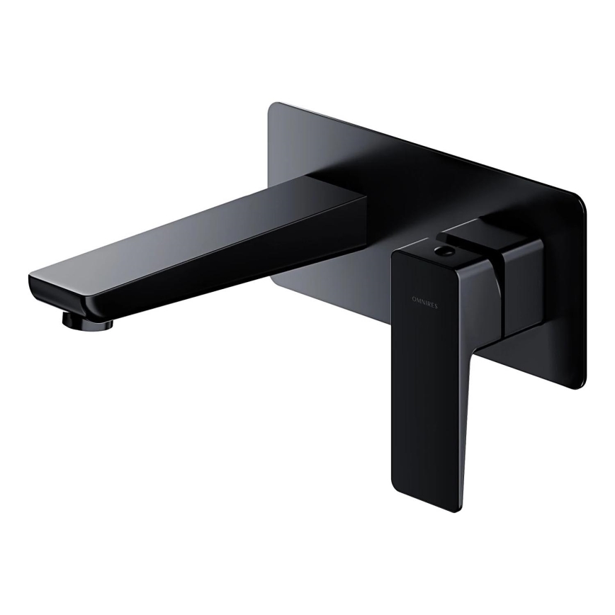 OMNIRES PM7415BL - Μπαταρία νιπτήρος εντοιχισμού PARMA ματ μαύρο