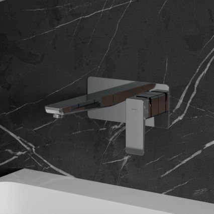 OMNIRES PM7415CR - Μπαταρία νιπτήρος εντοιχισμού PARMA γυαλιστερό χρώμιο