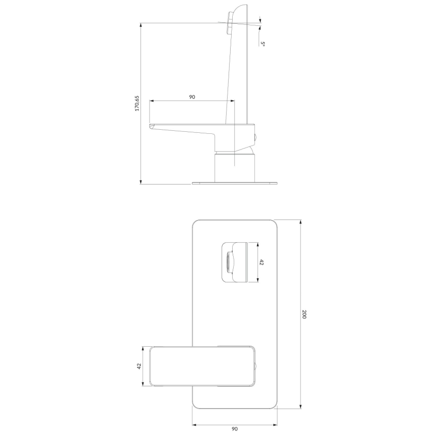 OMNIRES PM7415CR - Μπαταρία νιπτήρος εντοιχισμού PARMA γυαλιστερό χρώμιο