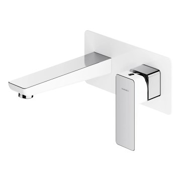 OMNIRES PM7415CRB - Μπαταρία νιπτήρα για εντοιχισμένη εγκατάσταση PARMA γυαλιστερό χρώμιο/λευκό