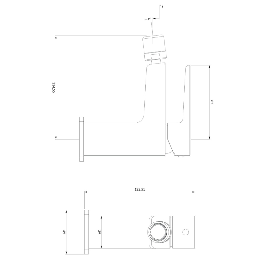 OMNIRES PM7420CR - Μπαταρία μπιντέ PARMA 12,25 cm γυαλιστερό χρώμιο