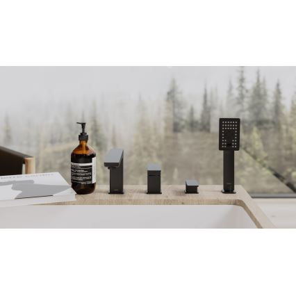 OMNIRES PM7432BL - Μπαταρία μπανιέρας πλήρες σετ PARMA ματ μαύρο