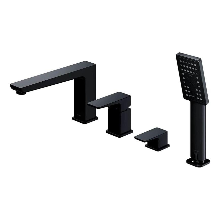 OMNIRES PM7432BL - Μπαταρία μπανιέρας πλήρες σετ PARMA ματ μαύρο