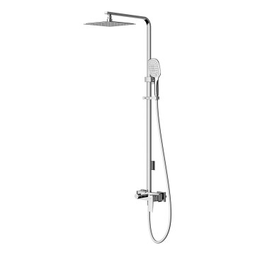 OMNIRES PM7444CR - Σετ ντους με μπαταρία PARMA σε γυαλιστερό χρώμιο