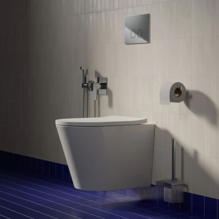 OMNIRES TAMPAMWBP - Επιτοίχια λεκάνη WC με κάθισμα SoftClose TAMPA, κεραμικό, γυαλιστερό λευκό