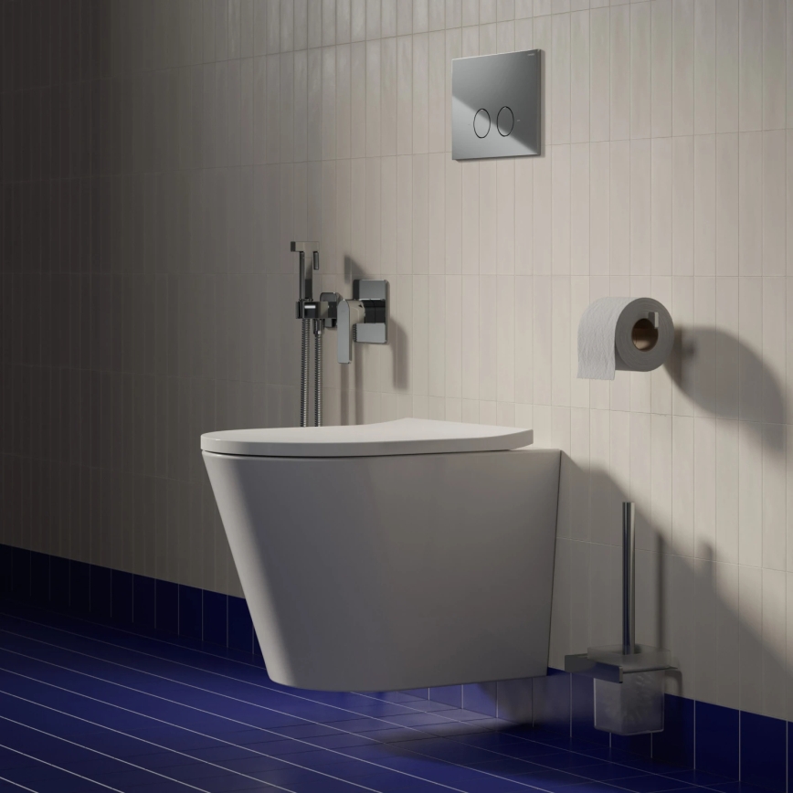 OMNIRES TAMPAMWBP - Επιτοίχια λεκάνη WC με κάθισμα SoftClose TAMPA, κεραμικό, γυαλιστερό λευκό