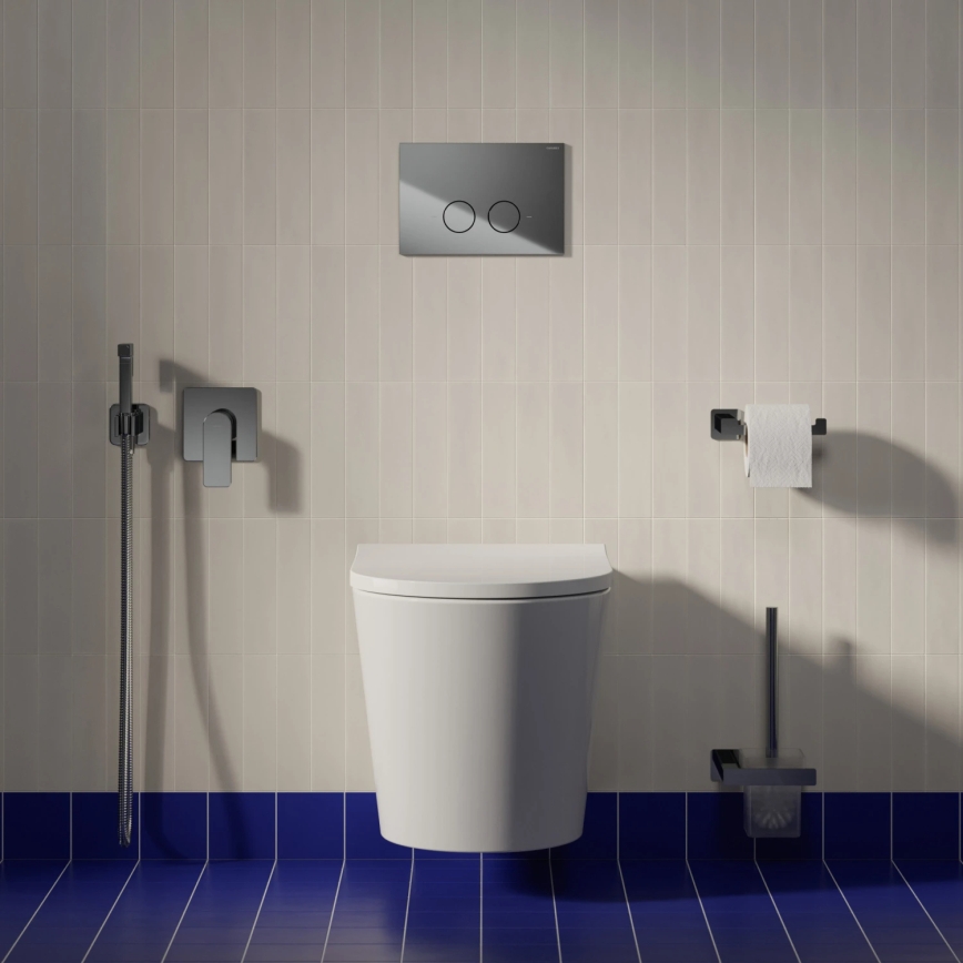 OMNIRES TAMPAMWBP - Επιτοίχια λεκάνη WC με κάθισμα SoftClose TAMPA, κεραμικό, γυαλιστερό λευκό