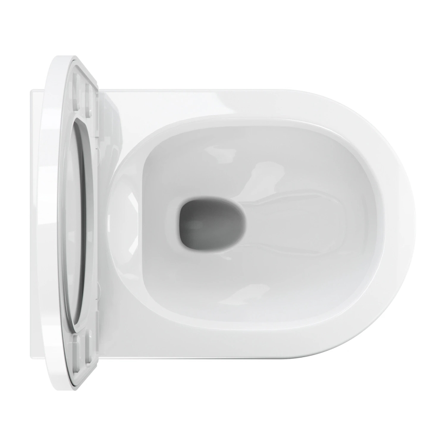 OMNIRES TAMPAMWBP - Επιτοίχια λεκάνη WC με κάθισμα SoftClose TAMPA, κεραμικό, γυαλιστερό λευκό